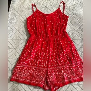 Red Garage Romper